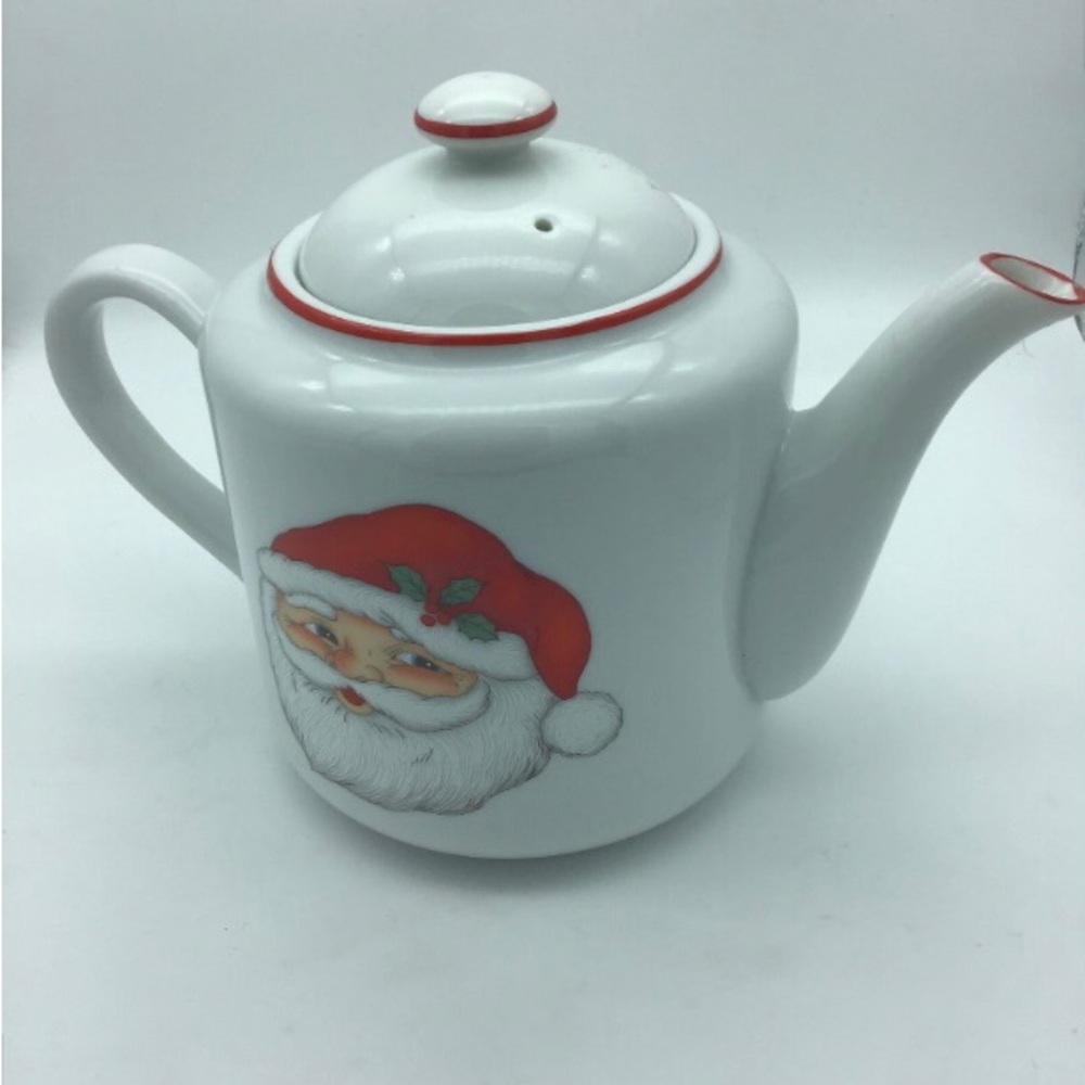 White Santa Claus Teapot,Holt Howard feel